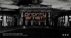 Desktop Screenshot of priorityartist.com