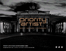 Tablet Screenshot of priorityartist.com